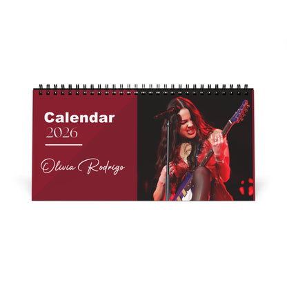 Olivia Rodrigo 2026 Desk Calendar | Premium Spiral Bound Celebrity Photo Calendar | High-Quality Fan Gift & Desk Décor