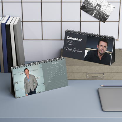 Hugh Jackman 2026 Desk Calendar | Celebrity Photo Calendar | Star Gift | Desk Décor