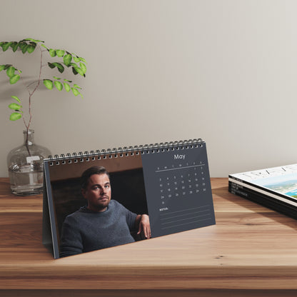 Leonardo DiCaprio 2026 Desk Calendar | Premium Spiral Bound Celebrity Photo Calendar | Collectible Fan Gift | Stylish Desk & Office Décor