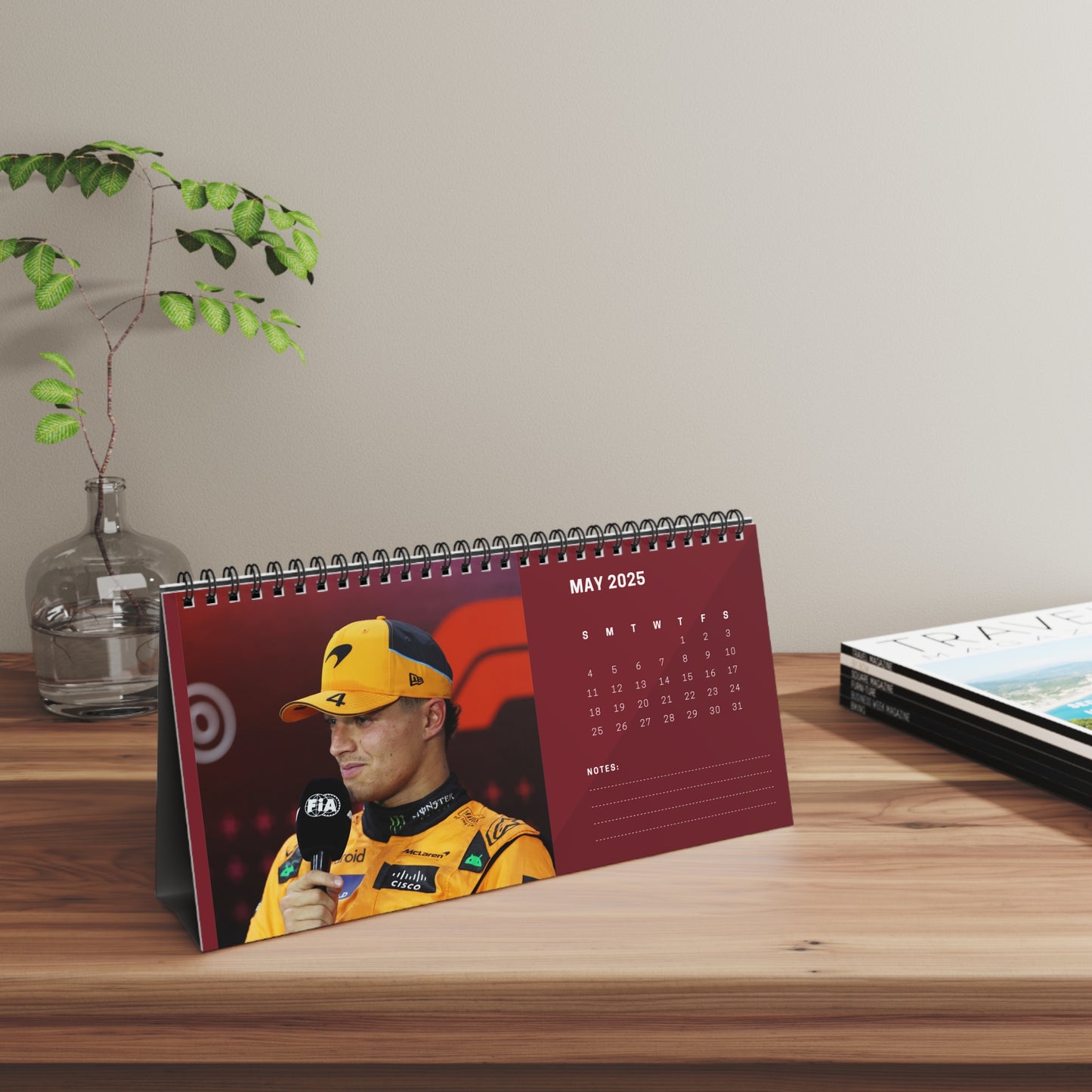 Lando Norris 2025 Desk Calendar | Lando Norris Calendar | Fan Gift