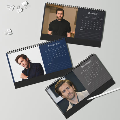 Jake Gyllenhaal 2026 Desk Calendar | Hollywood Actor Planner | Movie Star Gift | Donnie Darko & Nightcrawler Calendar | Office Decor