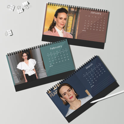 Sarah Paulson 2026 Desk Calendar | Celebrity Photo Calendar | Stylish Desk Accessory & Perfect Fan Gift