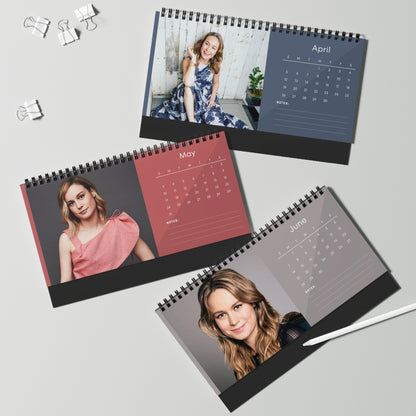 Brie Larson 2026 Desk Calendar | Premium Spiral Bound Celebrity Photo Calendar | Collectible Fan Gift | Stylish Desk & Office Décor