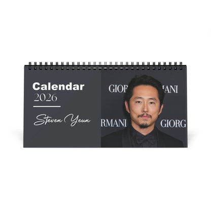 Steven Yeun 2026 Desk Calendar | Premium Spiral Bound Celebrity Photo Calendar | High-Quality Fan Gift & Desk Décor