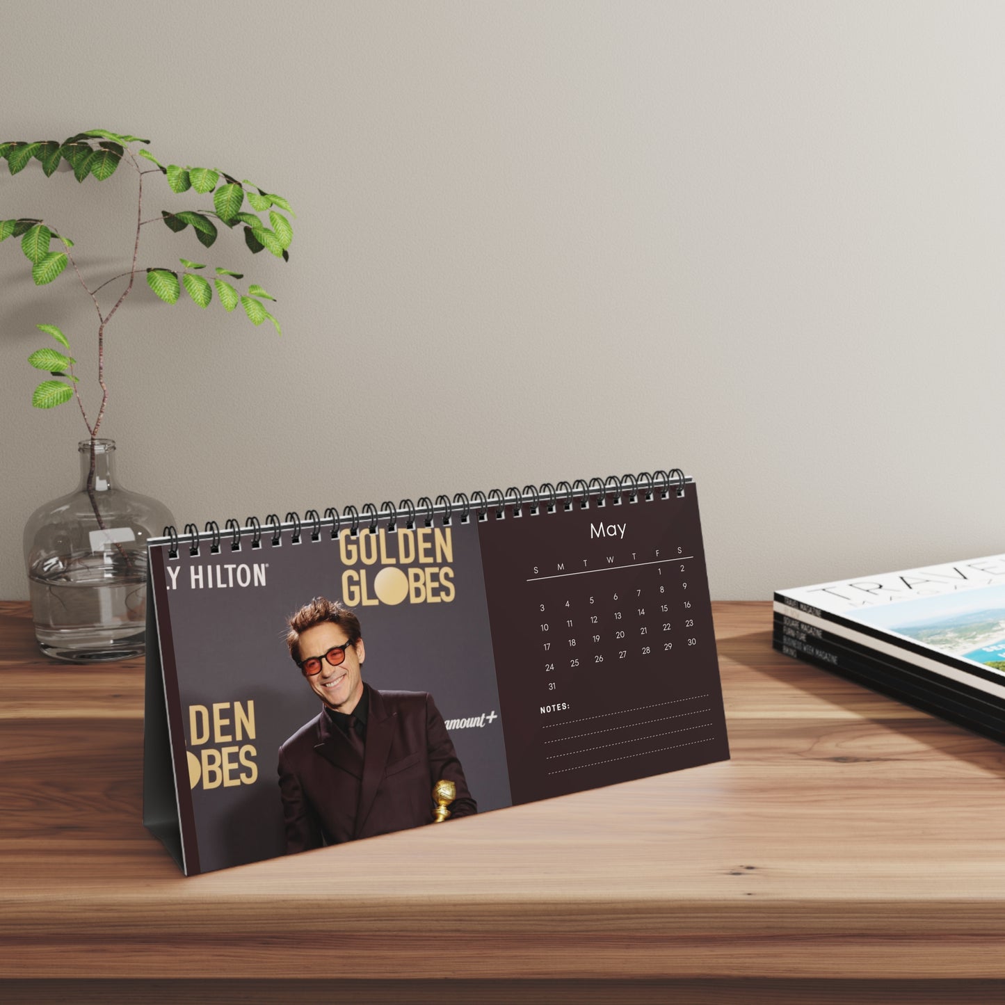 Robert Downey Jr 2026 Desk Calendar | Premium Celebrity Photo Calendar | Stylish Office Decor & Fan Gift