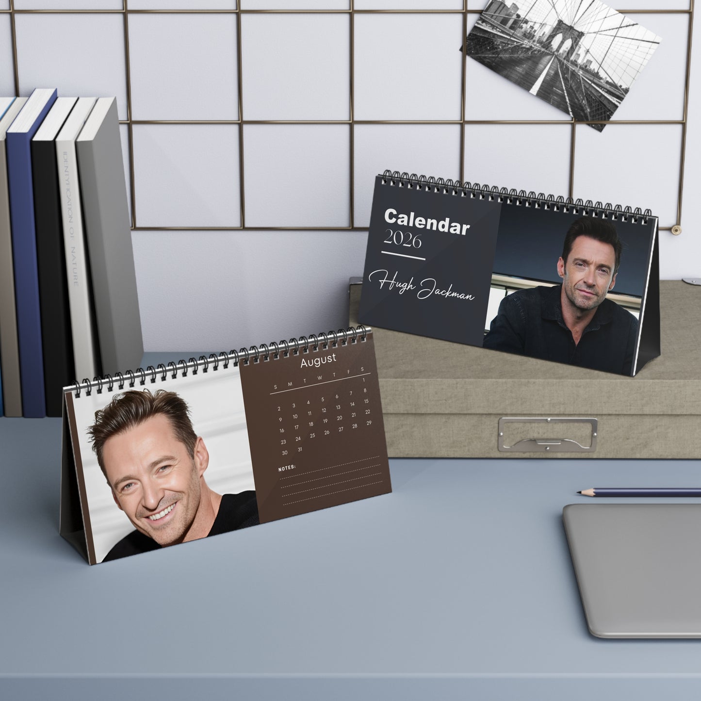 Hugh Jackman 2026 Desk Calendar  | Celebrity Gift | Office Decor