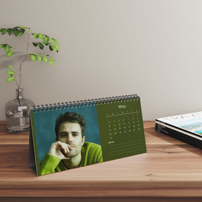 Paul Wesley 2026 Desk Calendar |Premium Spiral Bound Celebrity Photo Calendar | Perfect Fan Gift & Desk Décor