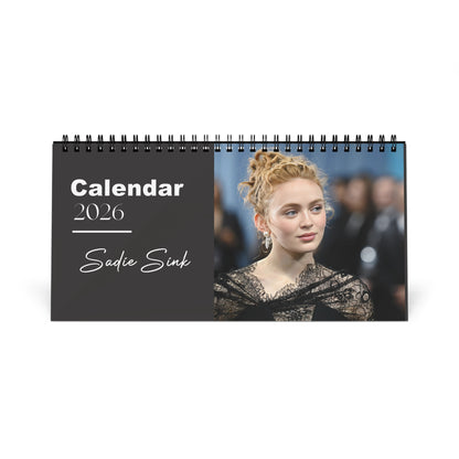 Sadie Sink 2026 Desk Calendar | Celebrity Photo Calendar | Stylish Desk Accessory & Fan Gift