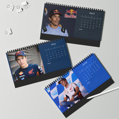 Marc Márquez 2026 Desk Calendar |Premium Spiral Bound MotoGP Champion Photo Calendar | Collectible Gift for Racing Fans & Desk Décor