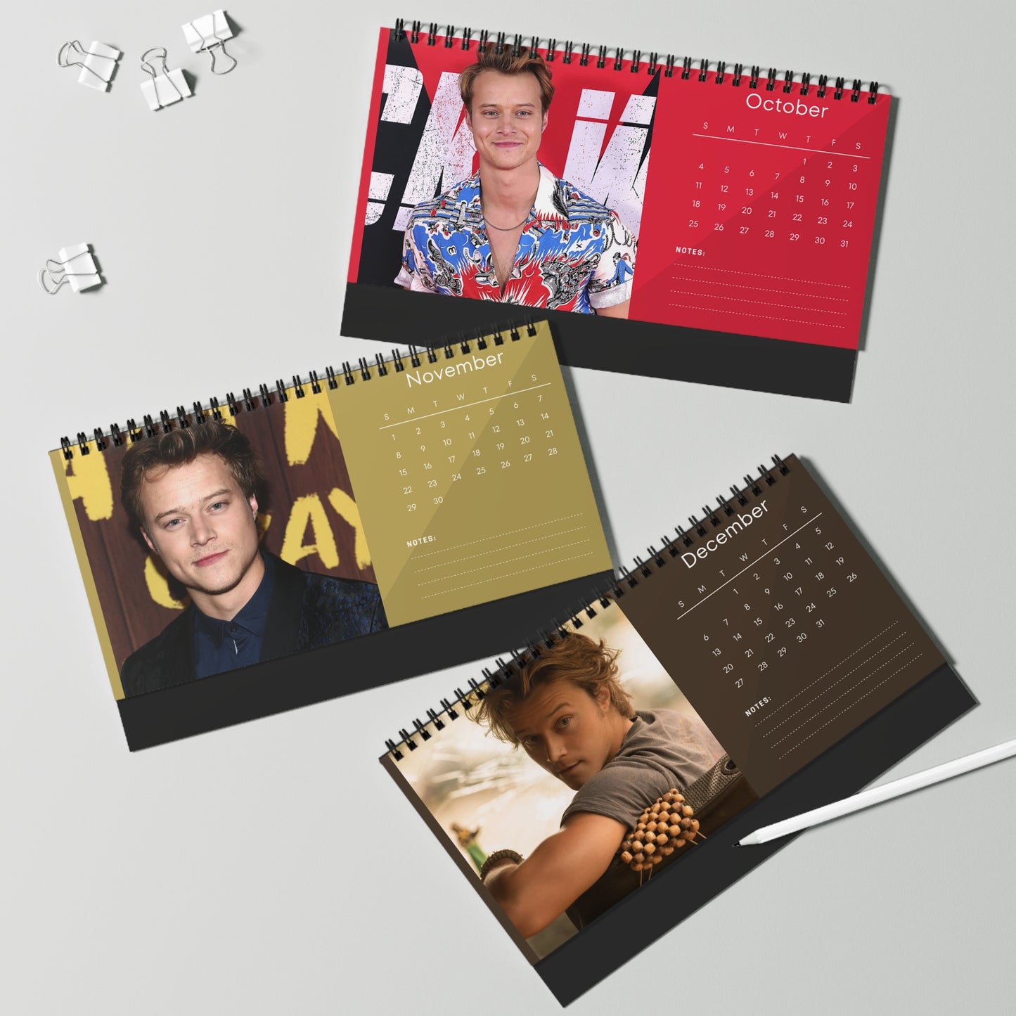 Rudy Pankow 2026 Desk Calendar | no to push