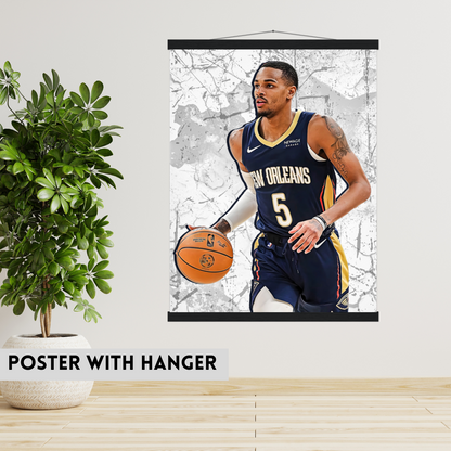 Dejounte Murray Premium Matte Paper Poster, Frames & Hanger