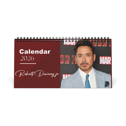 Robert Downey Jr 2026 Desk Calendar | Premium Celebrity Photo Calendar | Stylish Office Decor & Fan Gift