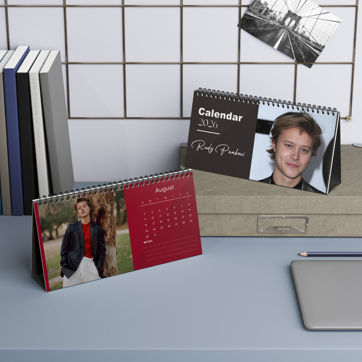 Rudy Pankow 2026 Desk Calendar | Premium Celebrity Photo Calendar | Outer Banks Star | Stylish Fan Gift