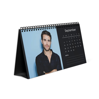 Paul Wesley 2026 Desk Calendar |Premium Spiral Bound Celebrity Photo Calendar | Perfect Fan Gift & Desk Décor