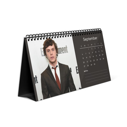 Evan Peters 2026 Desk Calendar | Premium Spiral Bound Celebrity Photo Calendar | High-Quality Fan Gift & Desk Décor