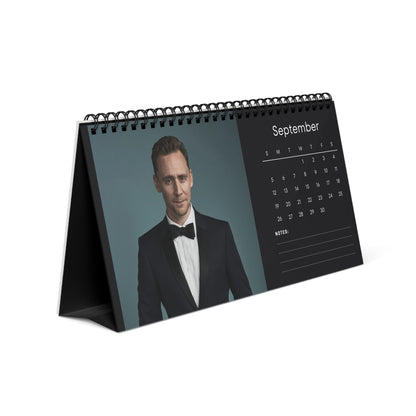 Tom Hiddleston 2027 Desk Calendar Vol 4 | Spiral Bound Photo Calendar | Fan Gift