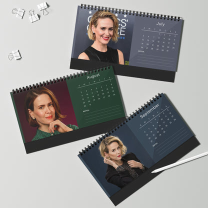 Sarah Paulson 2026 Desk Calendar | Premium Spiral Bound Celebrity Photo Calendar | Collectible Fan Gift | Stylish Desk & Office Décor