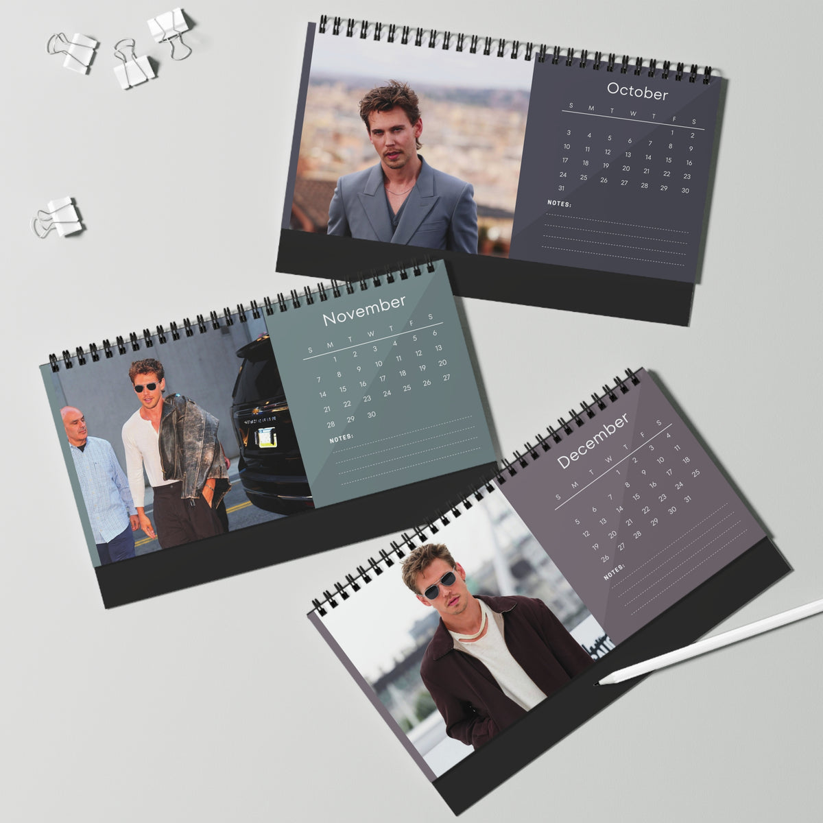 Austin Butler 2027 Desk Calendar Vol 3 | Spiral Bound Photo Calendar | Fan Gift