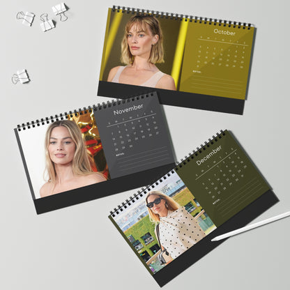 Margot Robbie 2027 Desk Calendar Vol 2 | Spiral Bound Photo Calendar | Fan Gift