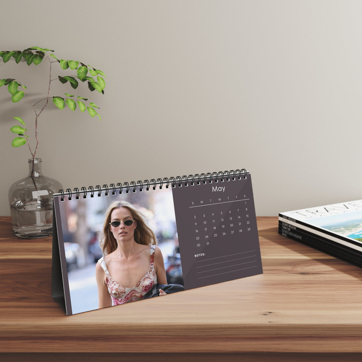 Margot Robbie 2027 Desk Calendar Vol 2 | Spiral Bound Photo Calendar | Fan Gift