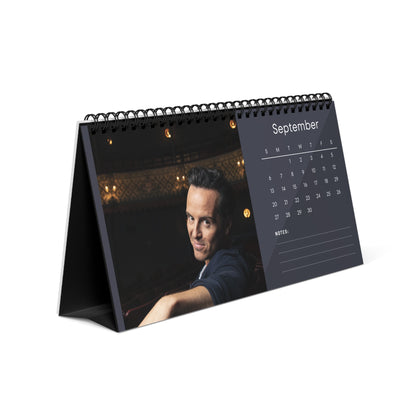 Andrew Scott 2026 Desk Calendar | Celebrity Spiral Bound Photo Calendar | Fan Collectible Gift | Stylish Desk & Office Décor