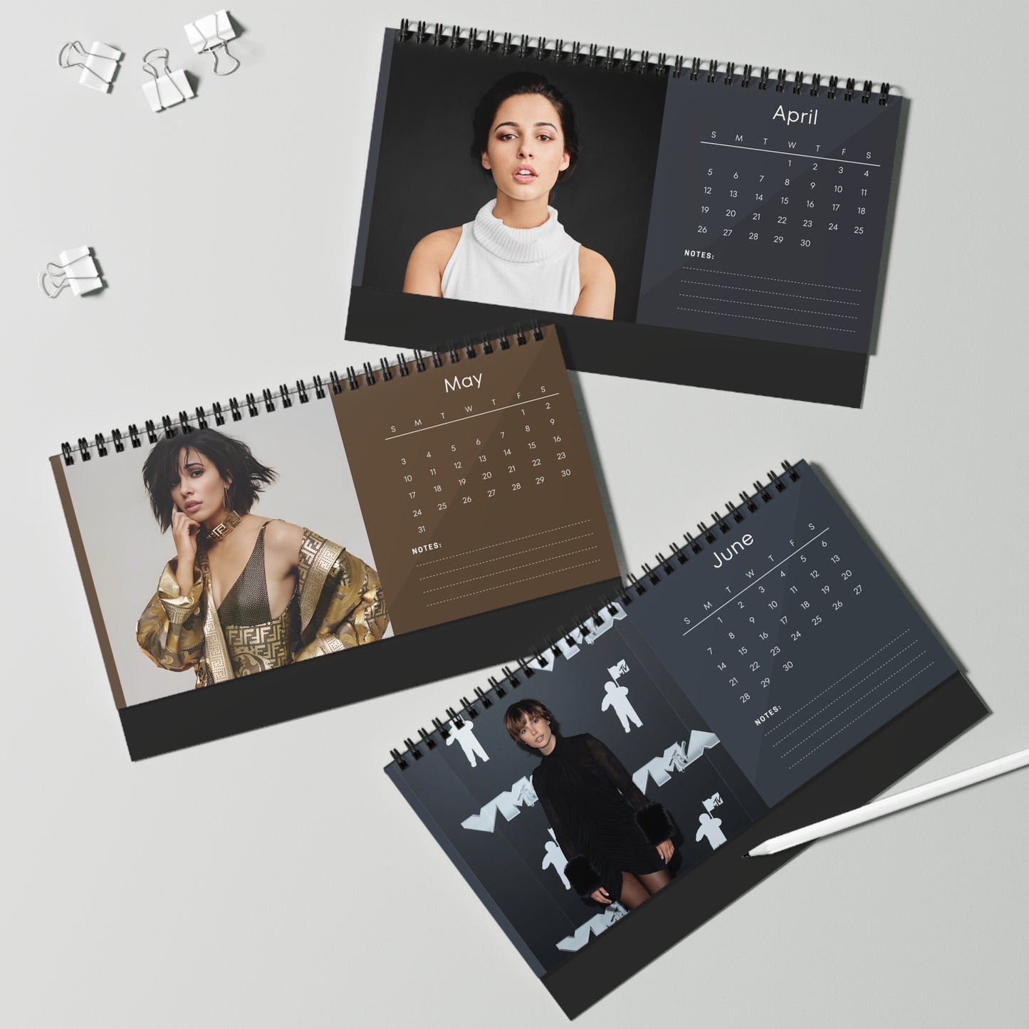 Naomi Scott 2026 Desk Calendar | Premium Spiral Bound Celebrity Photo Calendar | Stunning Collectible Gift for Fans & Desk Décor