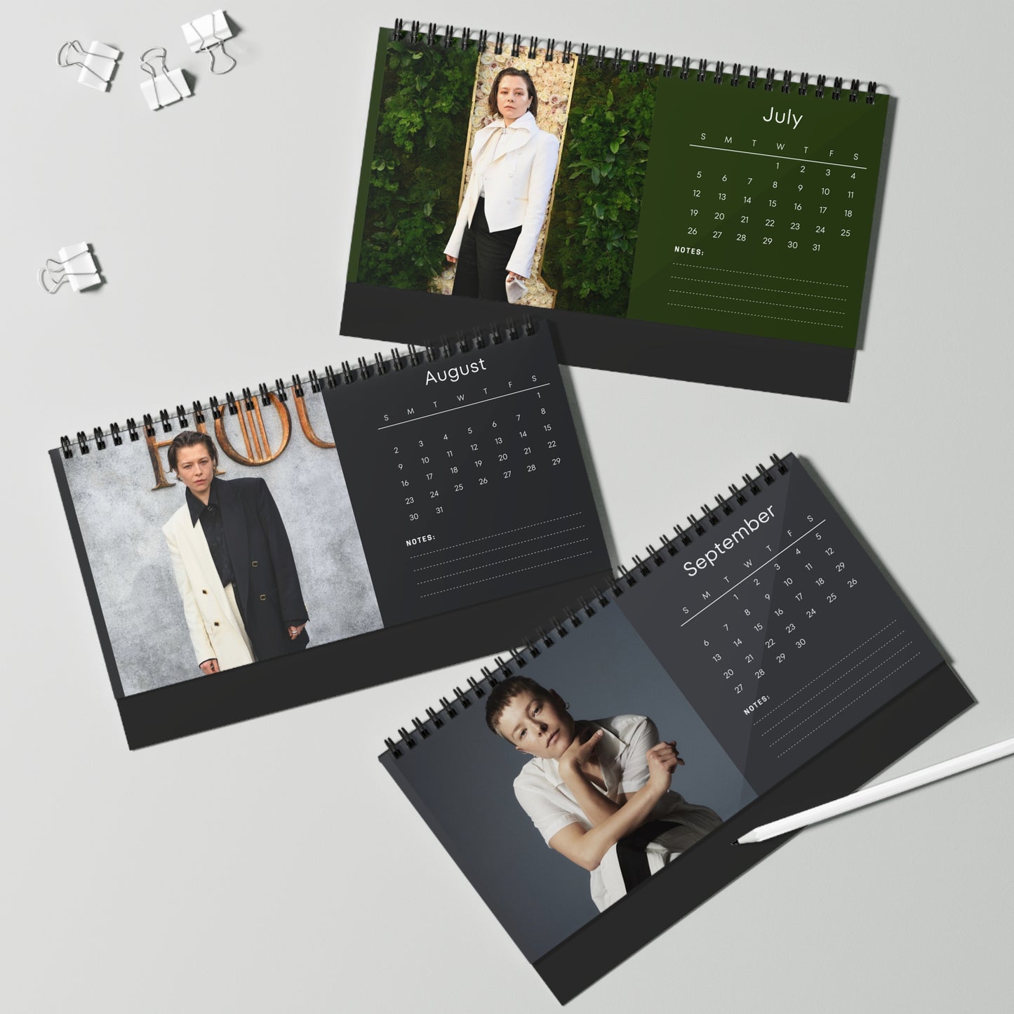 Emma D Arcy 2026 Desk Calendar |Premium Spiral Bound Celebrity Photo Calendar | Collectible Fan Gift | Stylish Desk