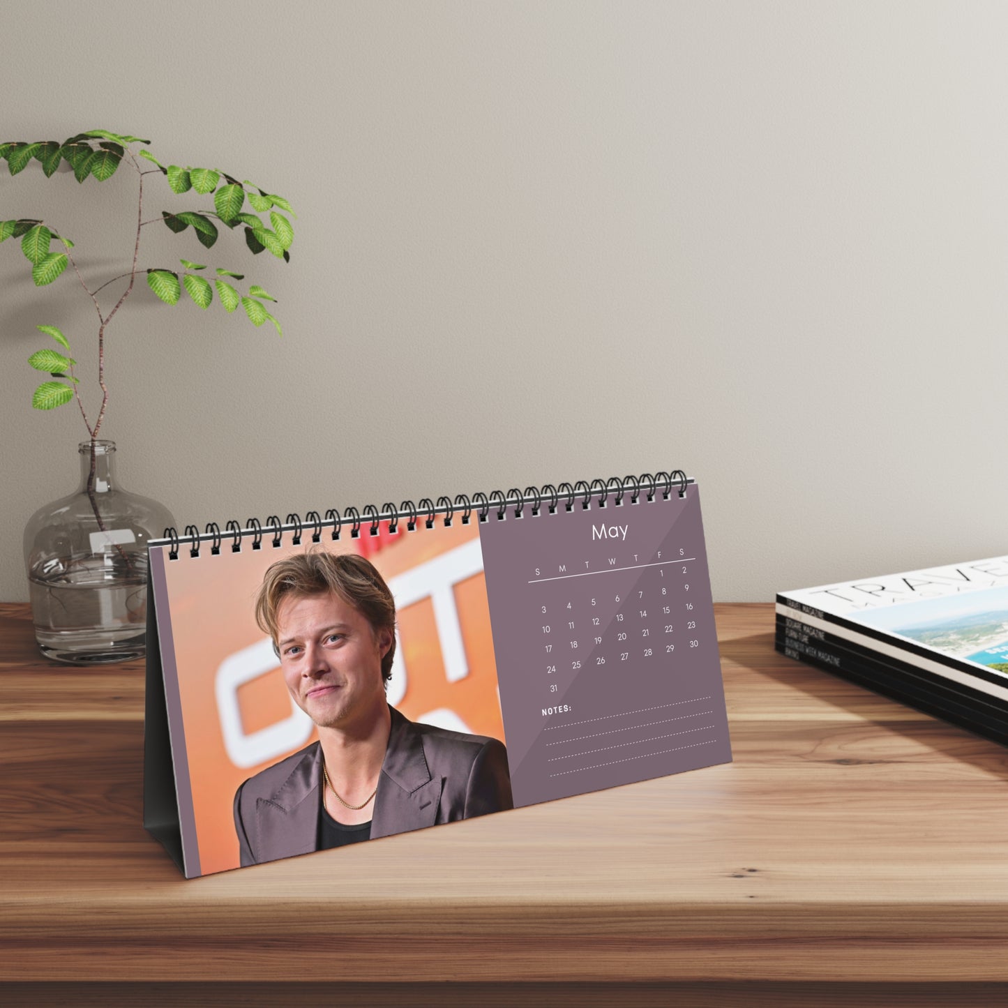 Rudy Pankow 2026 Desk Calendar | Premium Spiral Bound Celebrity Photo Calendar | High-Quality Fan Gift & Desk Décor