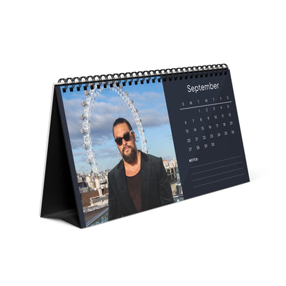 Jason Momoa 2026 Desk Calendar | Premium Spiral Bound Celebrity Photo Calendar | High-Quality Fan Gift & Desk Décor