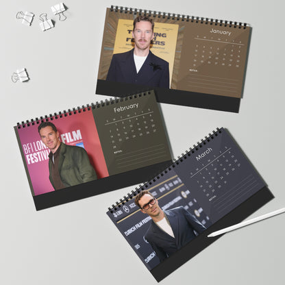 Benedict Cumberbatch 2027 Desk Calendar Vol 3 | Spiral Bound Photo Calendar | Fan Gift