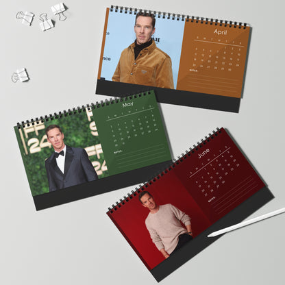 Benedict Cumberbatch 2027 Desk Calendar Vol 1 | Spiral Bound Photo Calendar | Fan Gift