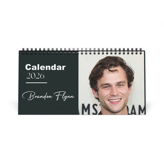 Brandon Flynn 2026 Desk Calendar | Premium Spiral Bound Celebrity Photo Calendar | High-Quality Gift for Fans & Desk Décor