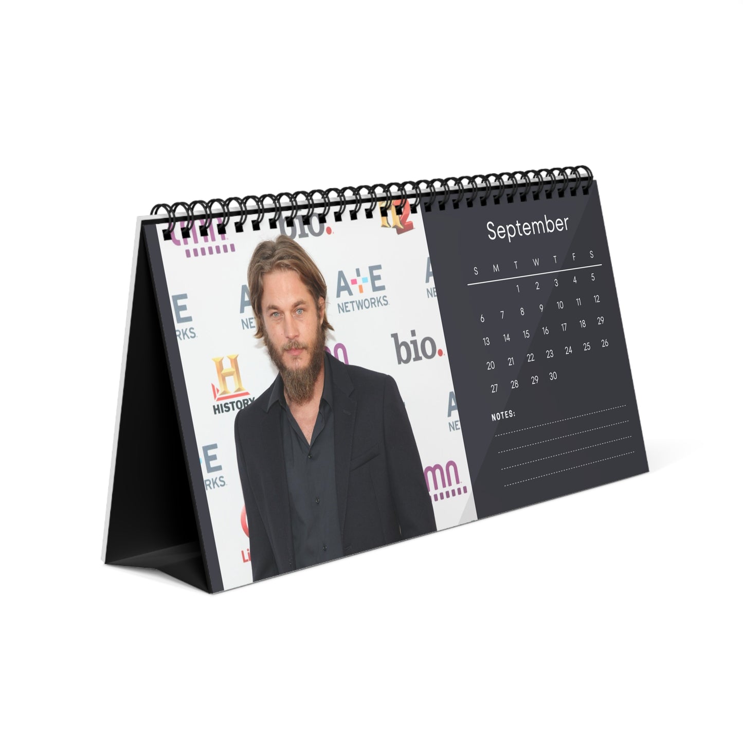 Travis Fimmel 2026 Desk Calendar | Star Photo Calendar | Actor Gift for Fans