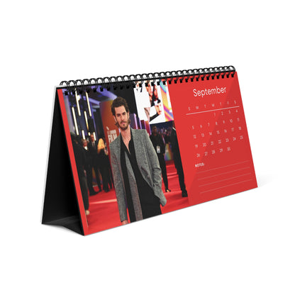 Andrew Garfield 2027 Desk Calendar Vol 3 | Spiral Bound Photo Calendar | Fan Gift