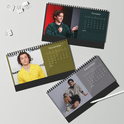 Tom Holland 2027 Desk Calendar Vol 3 | Spiral Bound Photo Calendar | Fan Gift