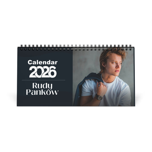 Rudy Pankow 2026 Desk Calendar | Premium Spiral Bound Celebrity Photo Calendar | Collectible Fan Gift | Stylish Desk & Office Décor