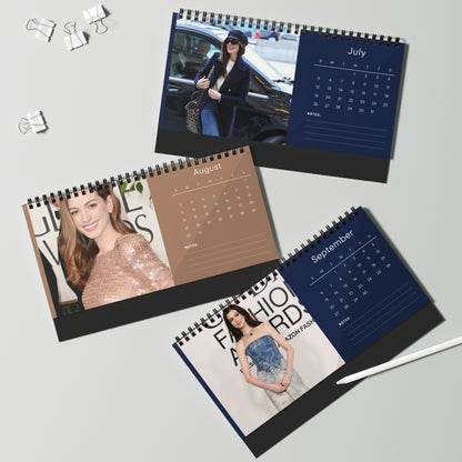 Anne Hathaway 2026 Desk Calendar | Actress Monthly Planner | Anne Hathaway Gift | The Devil Wears Prada Calendar | Office Decor