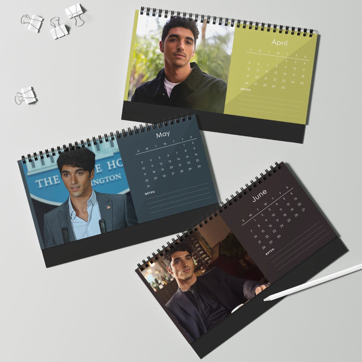 Taylor Zakhar Perez 2026 Desk Calendar | Premium Spiral Bound Celebrity Photo Calendar | Collectible Fan Gift | Stylish Desk & Office Décor