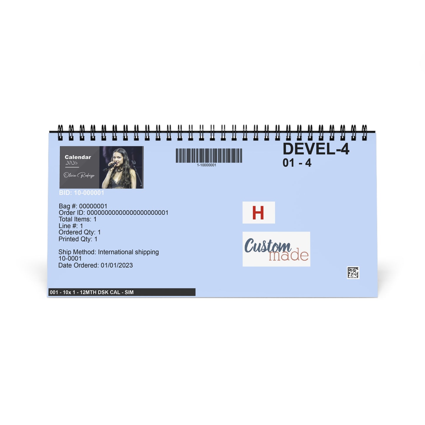 Olivia Rodrigo 2026 Desk Calendar | Premium Spiral Bound Celebrity Photo Calendar | Stylish Collectible Gift for Fans & Desk Décor