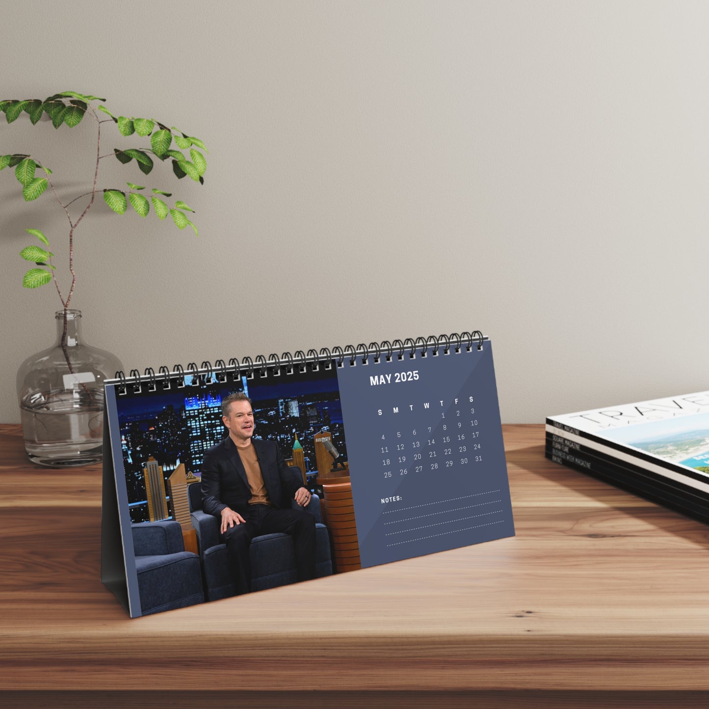 Matt Damon 2025 Desk Calendar | Matt Damon Calendar | Fan Gift