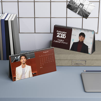 Taylor Zakhar Perez 2026 Desk Calendar | Premium Spiral Bound Celebrity Photo Calendar | Collectible Fan Gift | Stylish Desk & Office Décor