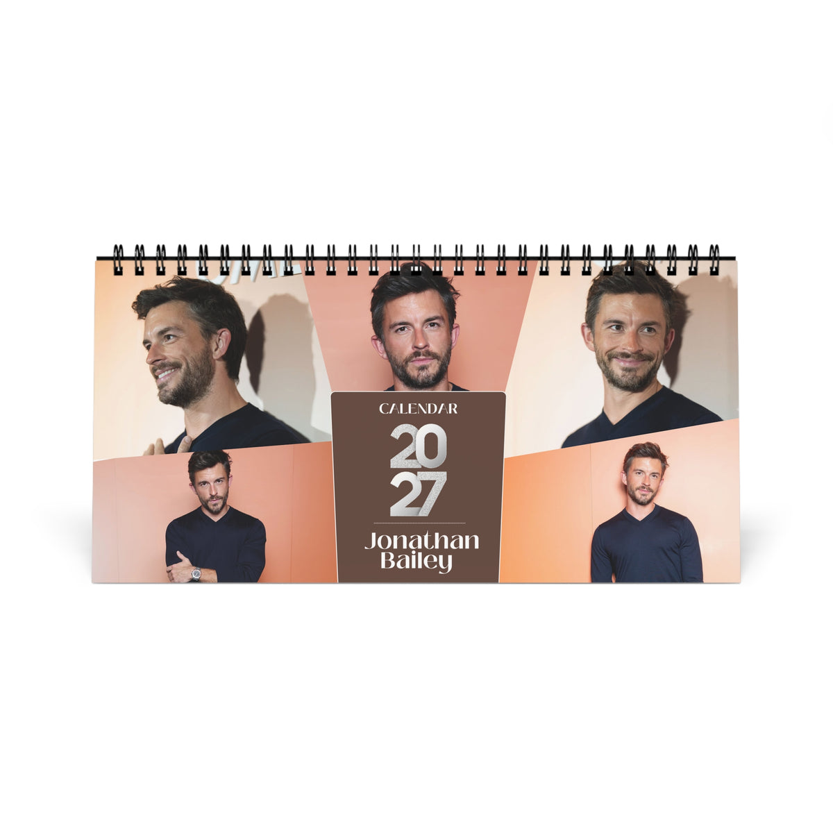 Jonathan Bailey 2027 Desk Calendar Vol 3 | Spiral Bound Photo Calendar | Fan Gift