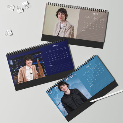Finn Wolfhard 2026 Desk Calendar | Stranger Things Star | Celebrity Fan Gift | Cool Actor Desk Décor | Collectible Photo Calendar
