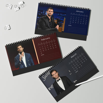 David Corenswet 2027 Desk Calendar Vol 2 | Spiral Bound Photo Calendar | Fan Gift