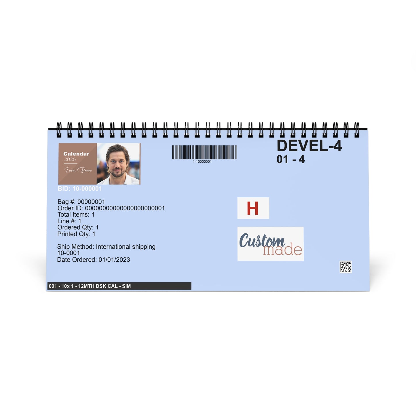 Lucas Bravo 2026 Desk Calendar | Premium Spiral Bound Celebrity Photo Calendar | Stylish Collectible Gift for Fans & Desk Décor