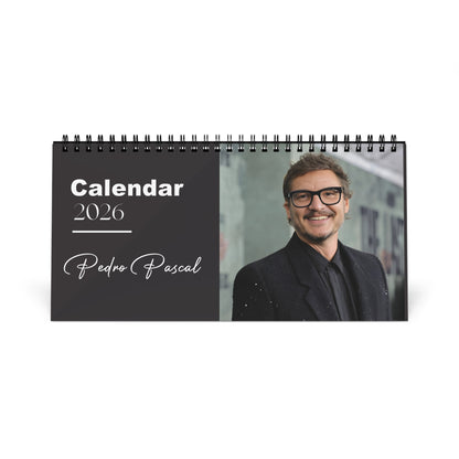 Pedro Pascal 2026 Desk Calendar | Premium Spiral Bound Celebrity Photo Calendar | Stylish Fan Gift & Desk Décor