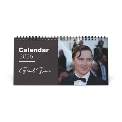 Paul Dano 2026 Desk Calendar | Premium Spiral Bound Celebrity Photo Calendar | Perfect Gift for Fans & Stylish Desk Décor