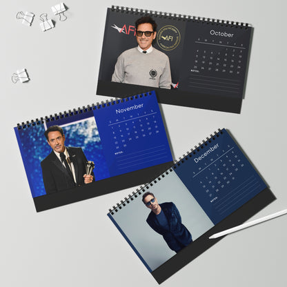 Robert Downey Jr. 2026 Desk Calendar | Premium Spiral Bound Celebrity Photo Calendar | High-Quality Fan Gift & Desk Décor
