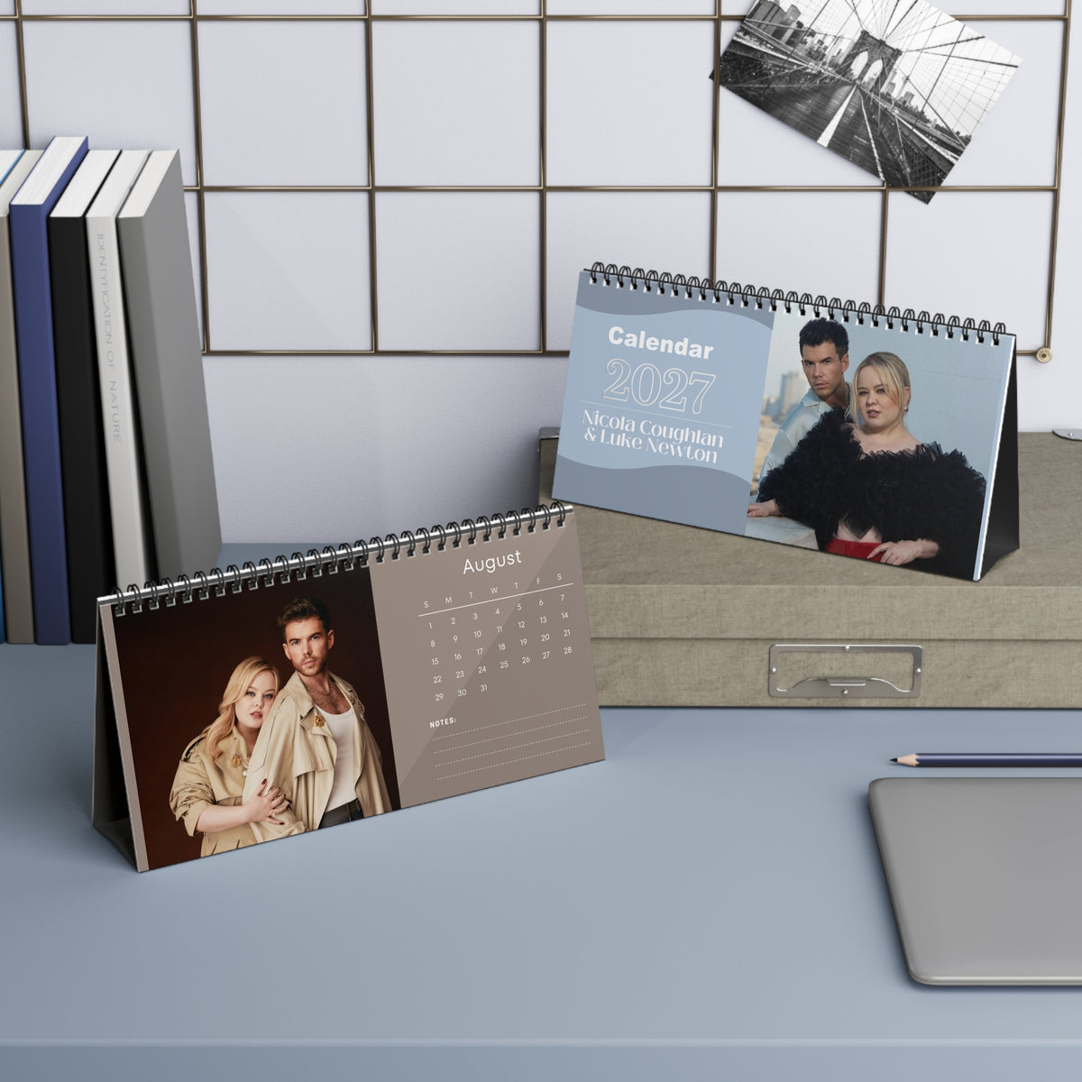Nicola Coughlan & Luke Newton 2027 Desk Calendar Vol 3 | Spiral Bound Photo Calendar | Fan Gift