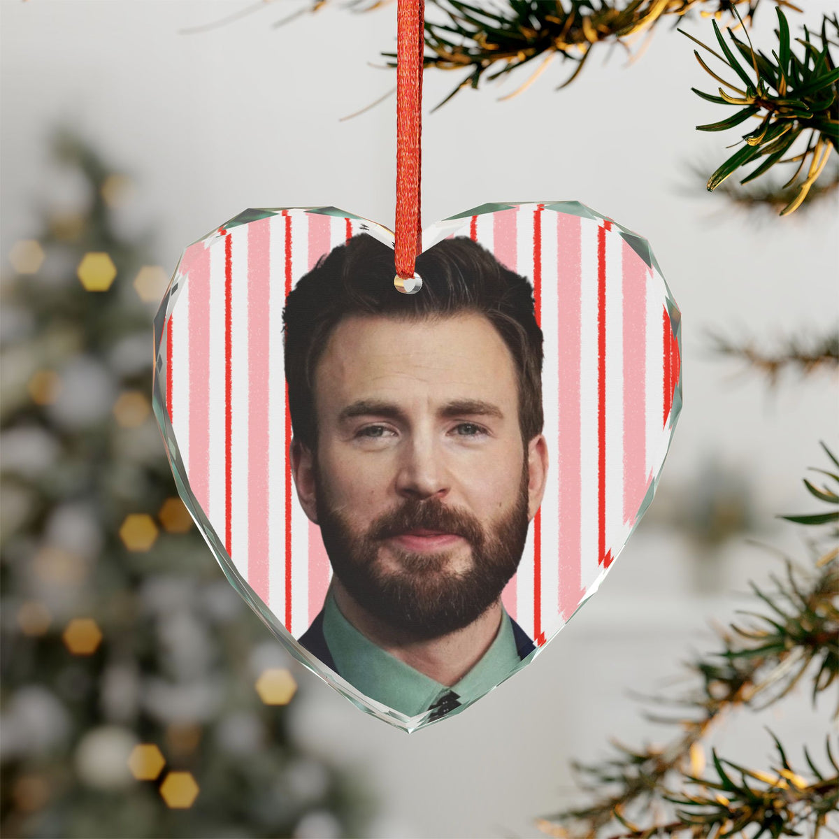 Chris Evans Christmas Ornament | Celebrity Fan Gift Keepsake